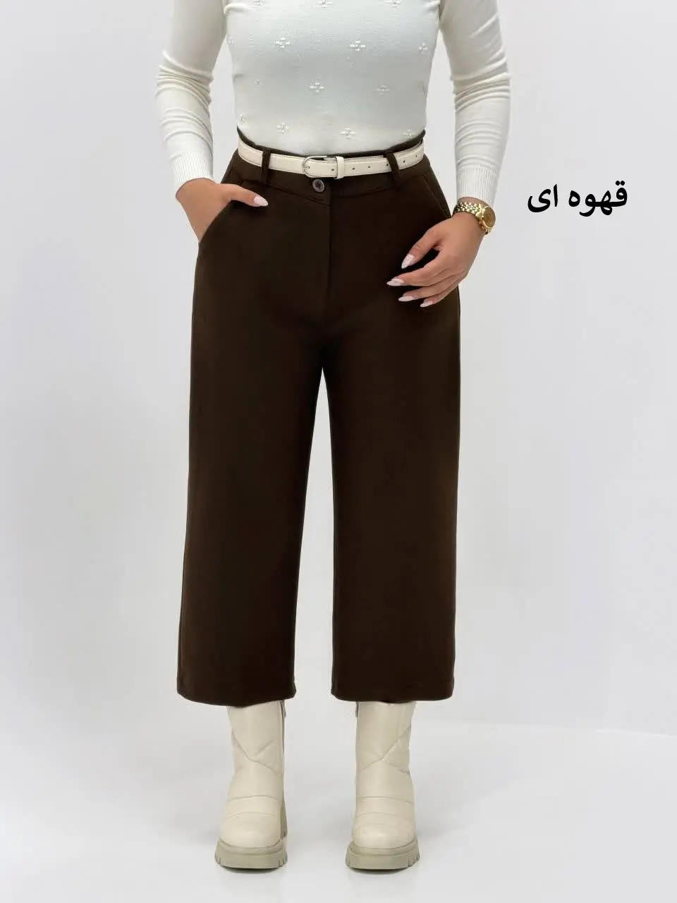 3765-شلوار فوتر واید قد 90